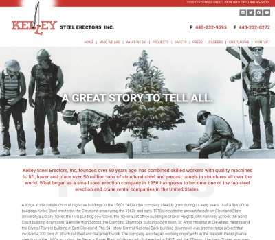 Kelley Steel Construction Web Design Project