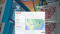 Dave's Cosmic Subs store locator page design