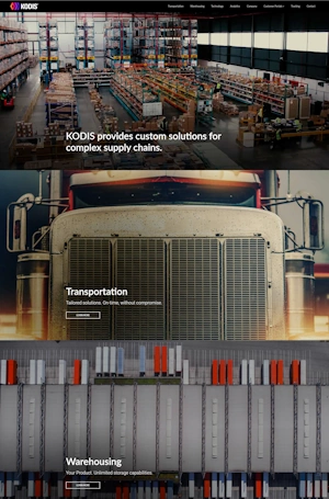 Another image of the old design of KODIS Transportation before we redesigned their website