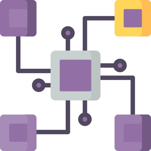 custom-software-integrations-icon custom software integrations icon showing an integrated system of boxes